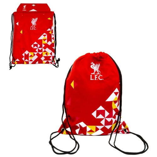 Liverpool FC Gym Bag – White Liverbird Crest, Official Licensed Product