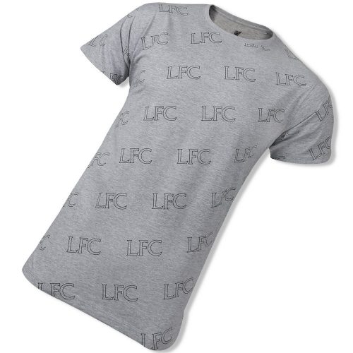 Liverpool FC "LFC" Grey T-Shirt with Multi Logo Design