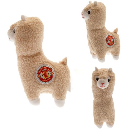 Manchester United FC Plush Llama – Soft Cream Plush Animal with Full Colour Crest