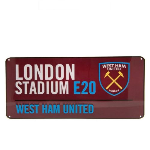 West Ham United Metal Street Sign