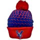 Crystal Palace FC Fade Ski Hat – Red & Blue Cuff Knit Beanie with Bobble & Embroidered Crest – Official Licensed Product