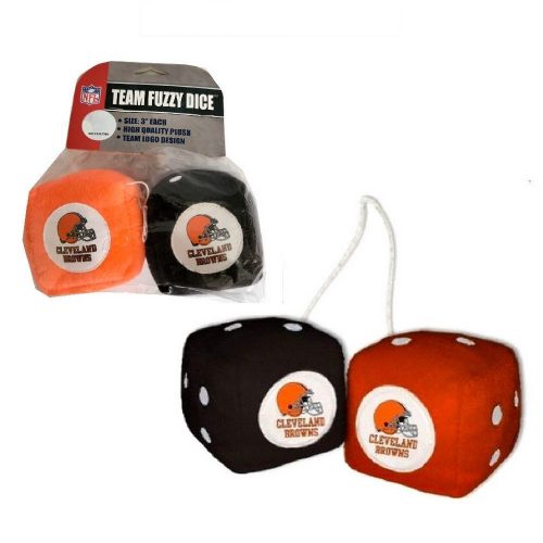 Cleveland Browns fuzzy dice