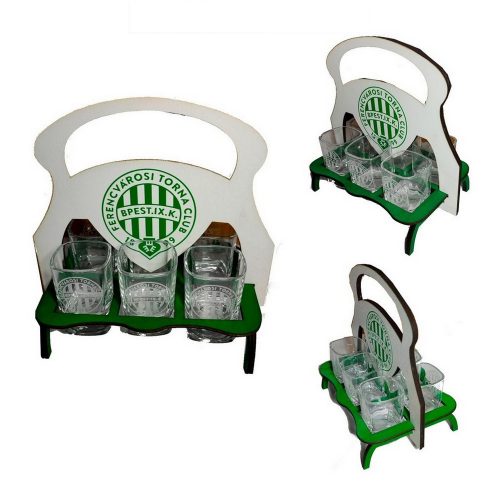 Ferencváros shot glass set with 6 shot glasses