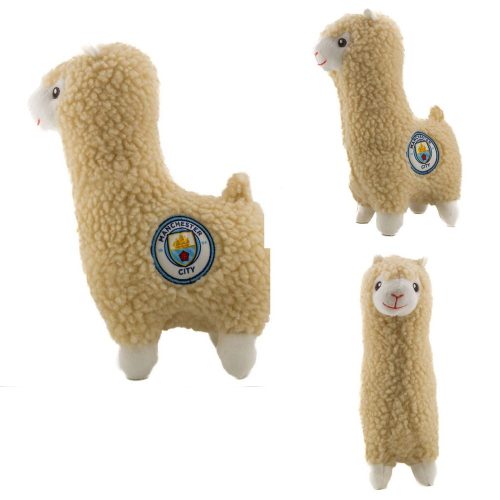 Manchester City FC Plush Llama – Soft Cream Plush Animal with Full Colour Crest