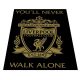 Liverpool FC Black Fleece Blanket – LFC Crest with Gold Design