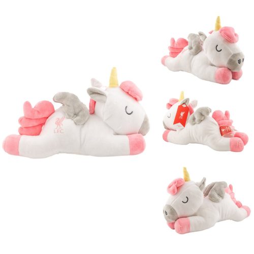 Liverpool FC Plush Unicorn – Soft Pink and White Plush Unicorn with Liverbird Crest, Official Licensed Product