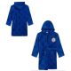 Chelsea F.C. Men's blue Dressing Gown – Fleece Hooded Robe with Club Crest